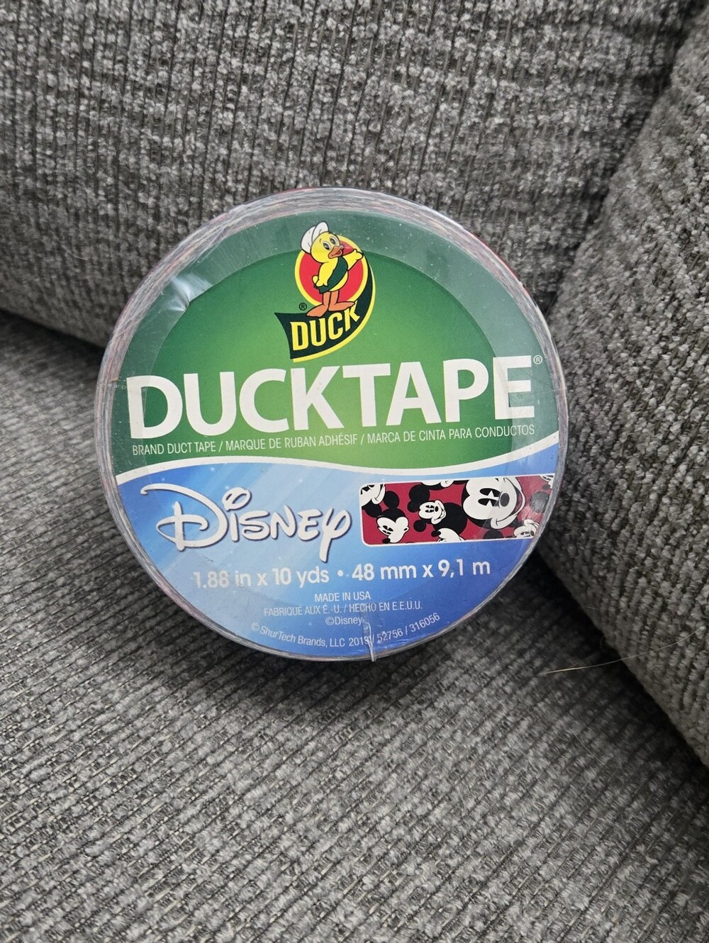 Disney Duck Tape Mickey Mouse Red 1.88 IN x 10 YDS Sealed Roll